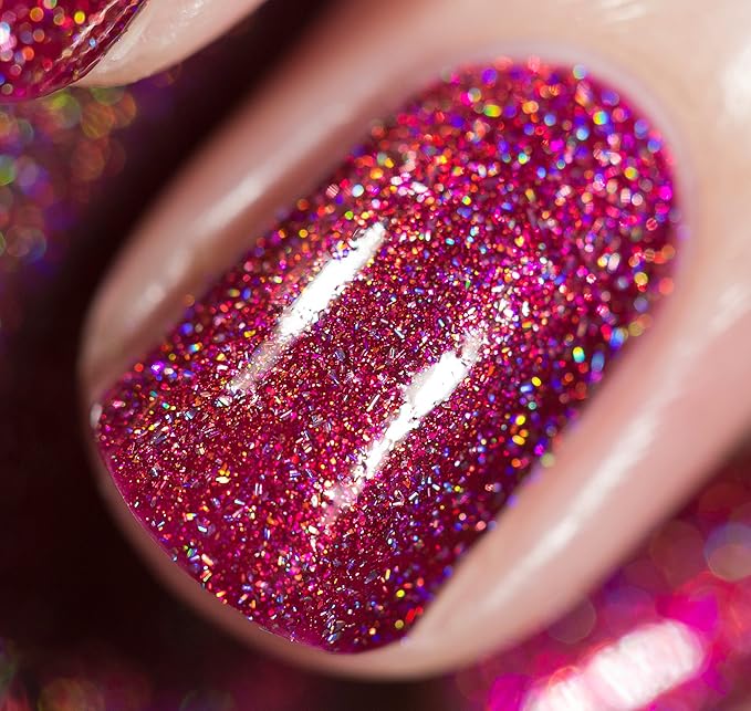 ILNP Rogue - Glowing Crimson Holographic Nail Polish