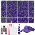 20000Pcs Roland Purple Flatback Jelly Resin Rhinestones for Bedazzling, Mix Sizes Crystal Rhinestones Gems, Roland Purple Flatback Rhinestone Gems Bedazzling for Crafts DIY Face Makeup Tumblers