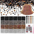 26000PCS Black Gold Silver Resin Flatback Rhinestones for Crafting, Gold Silver Black Resin Rhinestones for Bedazzling Kit, 2/3/4/5/6mm Flatback Gems Jewels for DIY Mugs Tumblers Clothing Shoes