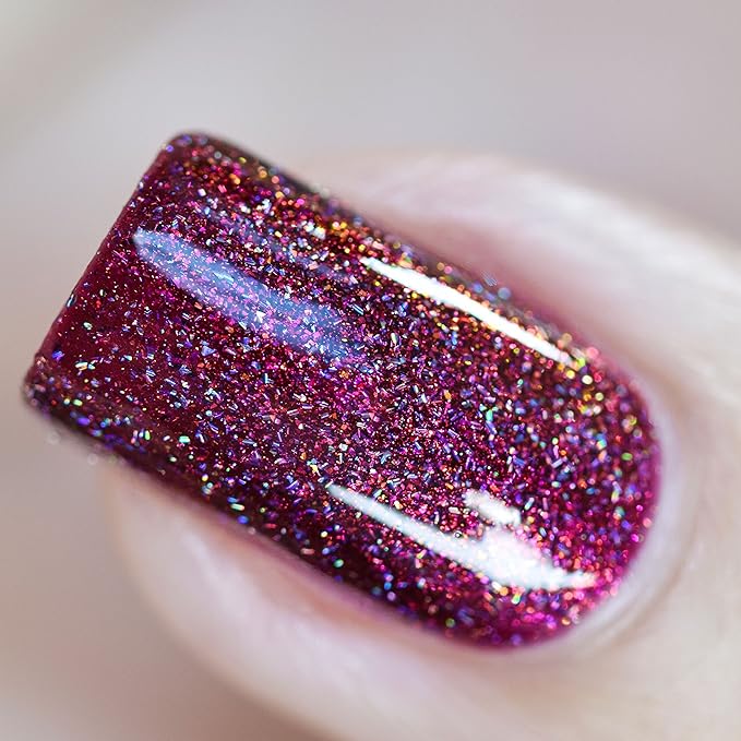 ILNP Rogue - Glowing Crimson Holographic Nail Polish
