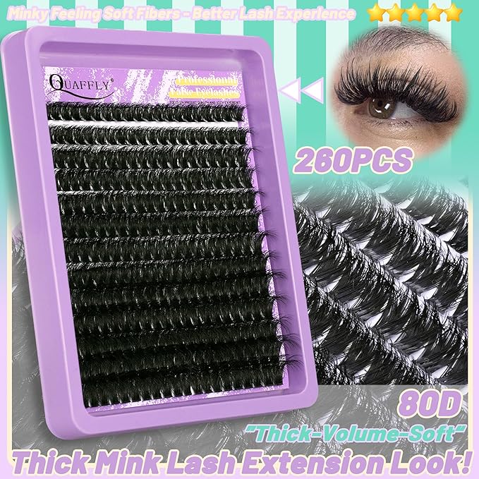 Lash Clusters Kit 1790Pcs With Spike and Bottom Lash DIY Individual Lashes Extension Kit Lash Bond&Seal Remover Tweezer Brush Mascara Shield Lash Curler For False Eyelash Cluster Kit At Home