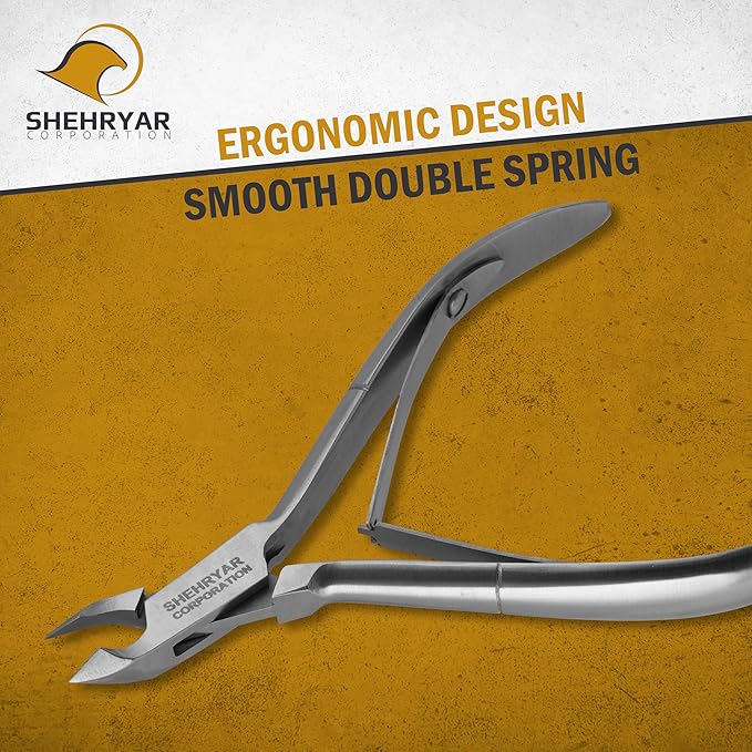 Cuticle Nippers Trimmer Cutter – Professional Stainless Steel Nail Remover Clippers for Manicure Pedicure, Fingernail & Toenail Care Tool (Silver)
