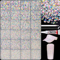25000Pcs Transparent AB Rhinestones for Bedazzling with B7000 Jewelry Glue, Non Hotfix Flatback Gems, Crystal Resin Rhinestones for Crafting Crafts Clothing Tumblers Mugs Shoes Fabric Decor Nail Art
