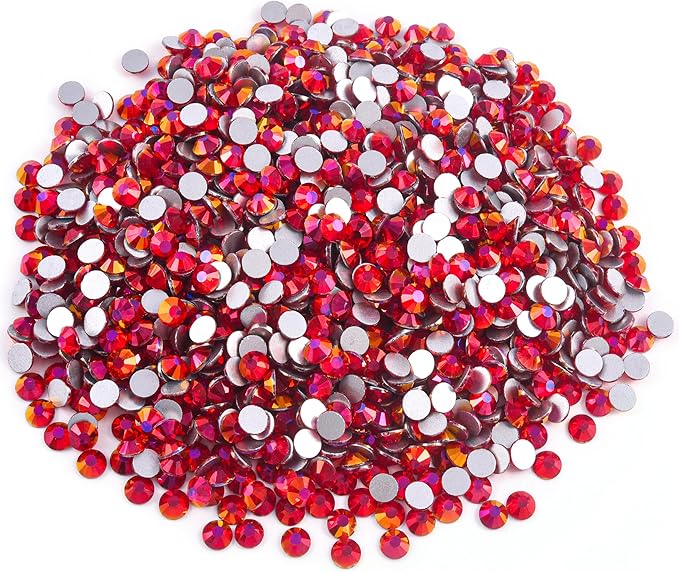 Blinginbox Glass Flatback Rhinestones Crystal Round Gems,Magenta Light,SS6/1440pcs,1.9-2mm