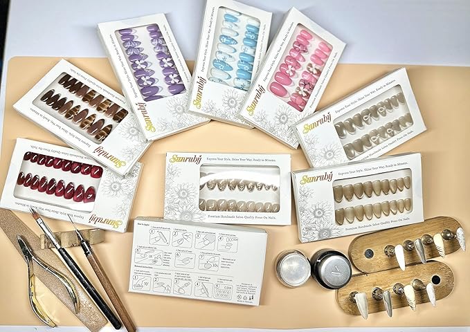 Press On Nails Short Almond Pearlescent Shimmer Cat Eye with French Tip White 3D Bow|Reusable Soft Gel Nails in 12 Sizes-24 Nail Kit with Glue|Designed in L.A, Handmade in Vietnam|Pearl Belle