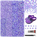 RODAKY Resin Jelly Rhinestones for Crafting Bedazzling,2-6MM Rhinestones for Nails Art,Light Purple AB Nail Rhinestone and Gems,Nail Diamond Flatback Gems Crystals Charms for Nail Design DIY Makeup