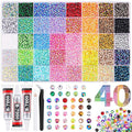 20000Pcs Resin Jelly Rhinestones for Bedazzling, 4mm Mixed-Color Flatback Gems for Diamond Art, Bedazzler Kit with 3Pcs 10ml B7000 Jewelry Glue for Crafting Crafts Book Shoes Nail Art