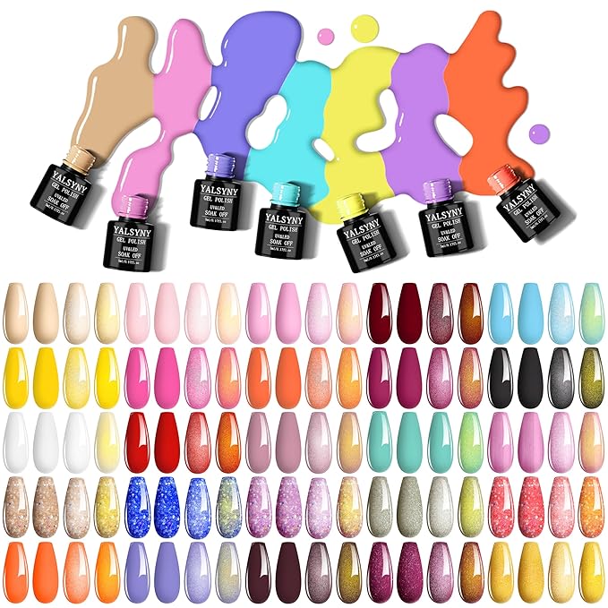 Nail Polish Kit with UV Light 25 Colors Gel Polish Starter Kit