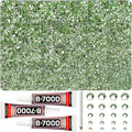 31000Pcs Light Green Resin Rhinestones for Bedazzling, 2-6mm Mixed Sizes Sage Green Rhinestones, Bedazzled Flatback Gems Jewels Diamonds Gemstones Stones Crystals for Crafting Clothes Crafts