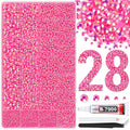 30000Pcs Resin Rhinestones for Bedazzling with B7000 Jewelry Glue, Hot Pink AB Flatback Gems Rhinestones for Crafting, Clothing Tumblers Mugs Shoes Fabric Decor Nail Art