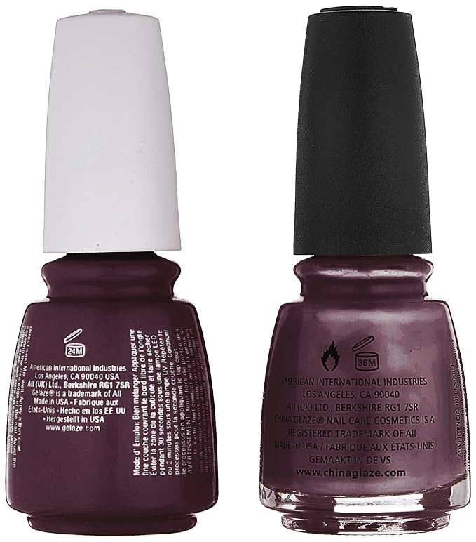 China Glaze Gelaze Tips and Toes Nail Polish, Evening Seduction, 2 Count