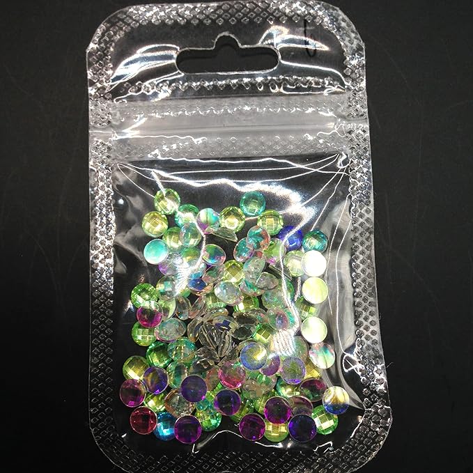 100PC Flatback Round Rhinestones Nail Art Rhinestones AB Crystals Glass Stones 3D Nail Jewelry Accessories