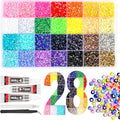 18000Pcs Resin Jelly Rhinestones for Bedazzling, 28 Colors 4mm Flatback Gems for Diamond Art, Bedazzler Kit with 3Pcs 10ml B7000 Jewelry Glue for Crafting Crafts Book Shoes Nail Art