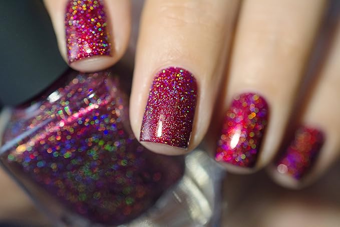ILNP Rogue - Glowing Crimson Holographic Nail Polish
