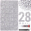 30000Pcs Resin Rhinestones for Bedazzling with B7000 Jewelry Glue, Clear Flatback Gems Rhinestones for Crafting, Clothing Tumblers Mugs Shoes Fabric Decor Nail Art
