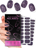 Nail Polish Strips – 32PCS UV Free Salon Quality Wraps, Long Lasting Gel Nail Stickers for Women (Garnet Glimmer)