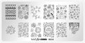 Whats Up Nails - B034 Deck The Nails Stamping Plate for Christmas Winter Nail Art Design