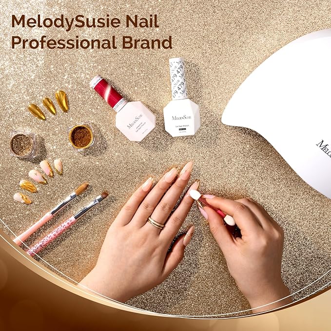 MelodySusie Gold Chrome Nail Powder for Gel Nails,Metallic Mirror Effect Pigment Stylish and Technological Fine Glitter for Home DIY Salon Use