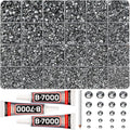 31000Pcs Grey Gray Resin Rhinestones for Bedazzling, 2-6mm Mixed Sizes Flatback Black Diamond Rhinestones, Bedazzled Gems Crystal Jewels Diamonds Bedazzle Set for Crafting Clothes Crafts