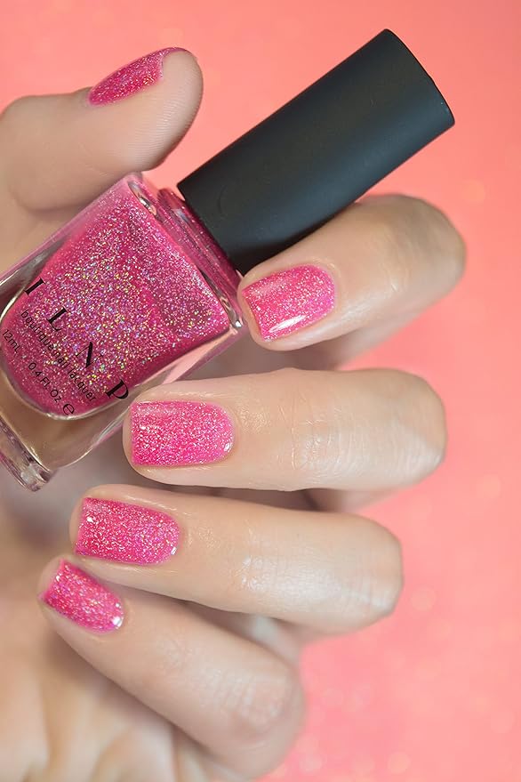 ILNP Misbehaving - Vivid Neon Pink Holographic Sheer Jelly Nail Polish