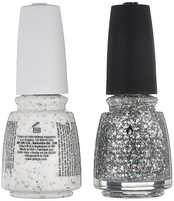 China Glaze Gelaze Tips and Toes Nail Polish, Techno, 2 Count