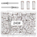 240 Grit Small Sanding Bands Nail Drill Bit, 100 Pcs 3.1 MM Mini Sanding Bands for Nail, Extreme Fine Grit, Aluminum Oxide, Silicon Carbide, White, Nail Drill Bits, Abrasives, Nail