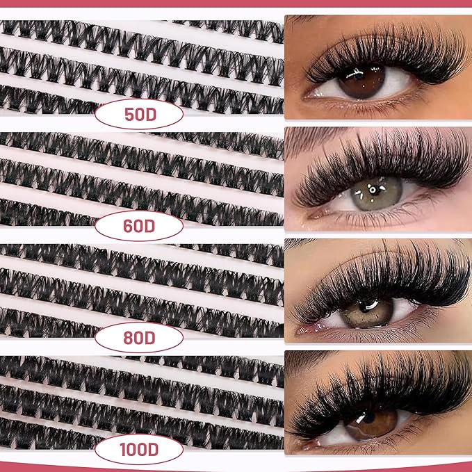 Valentine's Day Eyelash Gift Set 1896Pcs DIY Lash Extension Kit With 8 trays of mixed-style lashes Bond&Seal Remover Tweezer Lash Curler Individual Lash Set for Easy At-Home Use(8-18mm D-Curl)