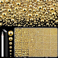 13000Pcs Flatback Pearls for Crafting (Gold), Assorted Size 2/3/4/5/6/8/10mm Non Hotfix Half Pearl, Bedazzling Bead for DIY Crafts Clothing Tumblers Mugs Shoes Fabric Embellishment Nail Art Makeup