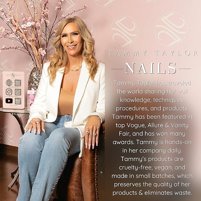 Tammy Taylor Acrylic Medium Long Coffin Nail Tip Extensions | Tapered Square Clear Full Coverage, Natural Lightweight, Long Lasting, Professional C Curve Acrylic Nail Tips | Weekenders All-in-One Kit