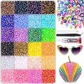 24000Pcs Resin Rhinestones for Bedazzling with B7000 Jewelry Glue, Colorful 3mm Non Hotfix Flatback Gems, Rhinestones for Crafting DIY Crafts Clothing Tumblers Mugs Shoes Fabric Decor Nail Art
