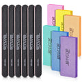 TsMADDTs Nail Files and Buffers Set with 6 pcs Rectangular Buffers and 6 pcs Black 100 180 Grit Files, Professional Nail Care Tools Kit for Women and Girls