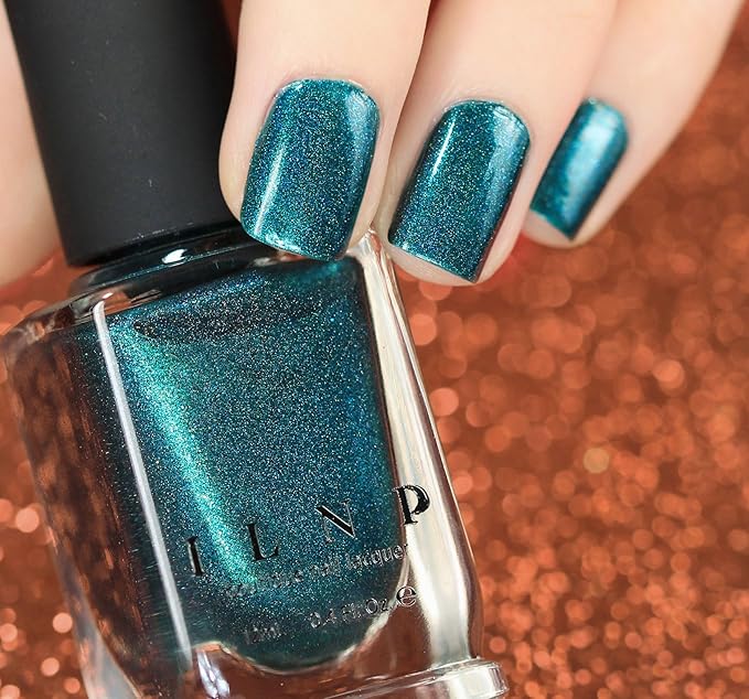 ILNP Fall Semester - Deep Dark Teal Holographic Nail Polish