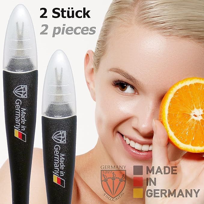 3 Swords Germany - Brand Quality Cuticle Knife Trimmer Remover Cutter (DELIVERY 2 Pieces) Manicure Pedicure Grooming for Professional Finger & Toe Nail Care by 3 Swords, Made in Solingen Germany