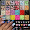3D Flowers Nail Charms Kit, Colorful Hawaii Flower Nail Charms and Gems Cute Hibiscus Floral Charms for Nail, Spring Flowers for Nails Design with Caviar Beads for Nails Art Charms DIY Crafts