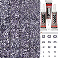 33000Pcs Light Purple Rhinestones for Bedazzling, Bedazzler Kit with Flatback Craft Rhinestones Bulk and B7000 Glue, 2,3,4,5,6mm Resin Flat Back Crystals for Craftings, Crafts, Clothes, Shoes, Nails