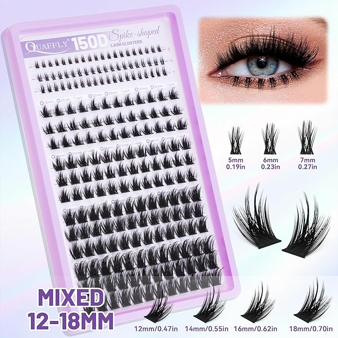 DIY Lash Extension Kit Natural Bottom Lashes 980Pcs Individual Eyelash Extension Kit with Lash Bond&Seal Remover Tweezer Dual-Ended Brush Lash Curler Easy to Use for Beginners