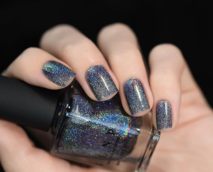 ILNP Maiden Lane - Charcoal Grey Ultra Holographic Nail Polish