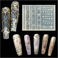 3D Star Nail Mold Multiple Shapes Metal Starlight Silicone Nails Molds Accessories Gel Moon Art Manicure Tools