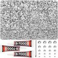 31000Pcs Silver Clear Rhinestones Gems Bedazzling Bedazzler Kit, Crystal Bedazzled Flatback Diamonds for Crafting Clothes Crafts Shoes Fabric, Jewels Bedazzle Resin Flat Back Gemstone 2-6mm b7000 Glue
