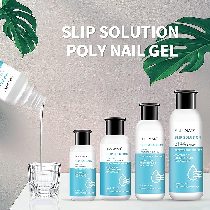 120ml 4FL.OZ Slip Solution for Poly Nail Gel Extension Nail Liquid Slip Solution and False Nail Gel Cleanser