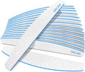 BLESWIN Nail Files 240/240 Grit, 25 Pcs Professional Double Sided Emery Board, Reusable Washable Coarse Tool for Acrylic & Gel Nails, Home Salon Application