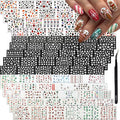 90 Sheets Holiday Nail Art Stickers Halloween Christmas Snowflake Nail Decals 3D Self-Adhesive Cute Pumpkin Ghost Snowman Santa Claus Nail Stickers for Women Girls Nail DIY Manicure Party Decoration
