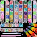 5 Boxes 3000pcs Sparkling Crystal Nail Rhinestones Pearls Kit, Flatback Multicolor Transparent Jelly AB Mermaid Gems with Pick Up Pen and Curved Tweezers for Manicure Salon & Craft DIY Designs (4mm)