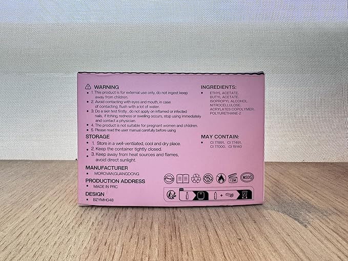 Morovan Pink Nail Polish Set: Valentines 2026 Hot Nude Pink Nail Polish Kit Air Quick Dry Regular Fingernail Polish Pack DIY for Women Girls Gift Holiday