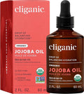 Cliganic Organic Jojoba Oil, 100% Pure (2oz) | Natural Cold Pressed Unrefined Hexane Free Oil for Hair & Face | Base Carrier