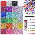 12600Pcs Resin Rhinestones for Crafting with Tweezers, Multicolor 4mm Flatback Gems with 1 B7000 Jewelry Glue, Bedazzling Crystal for Crafts Clothing Tumblers Mugs Shoes Fabric Nail Art Makeup