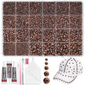 20000Pcs Bronze Tan Crystal Flatback Jelly Resin Rhinestones for Bedazzling, Mix Sizes Bronze Tan Rhinestones Gems Bedazzling for Crafting, Flatback Rhinestone for DIY Face Makeup Crafts Tumblers