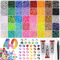 20000Pcs Jelly Rhinestones for Bedazzling Kit, Multi-Color 4mm Resin Flatback Gems with 3Pcs 10ml B7000 Jewelry Glue, Bedazzled Crystal for DIY Crafts Clothing Nail Art Makeup