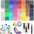 Bedazzler Kit with Rhinestones, 2026 New Resin Jelly Rhinestones for Bedazzling, Multicolor 3mm Flatback Gems for Nail Diamond Art Crafting Book Makeup (32000)