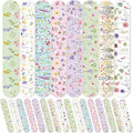 H1vojoxo Spring Colorful Wildflower Nail Files - 48pcs Spring Wildflower Double Sided Emery Boards for Girl’s Birthday Gifts Tea Party Emery Boards for Women Employee Coworkers Spring Party Nail Files